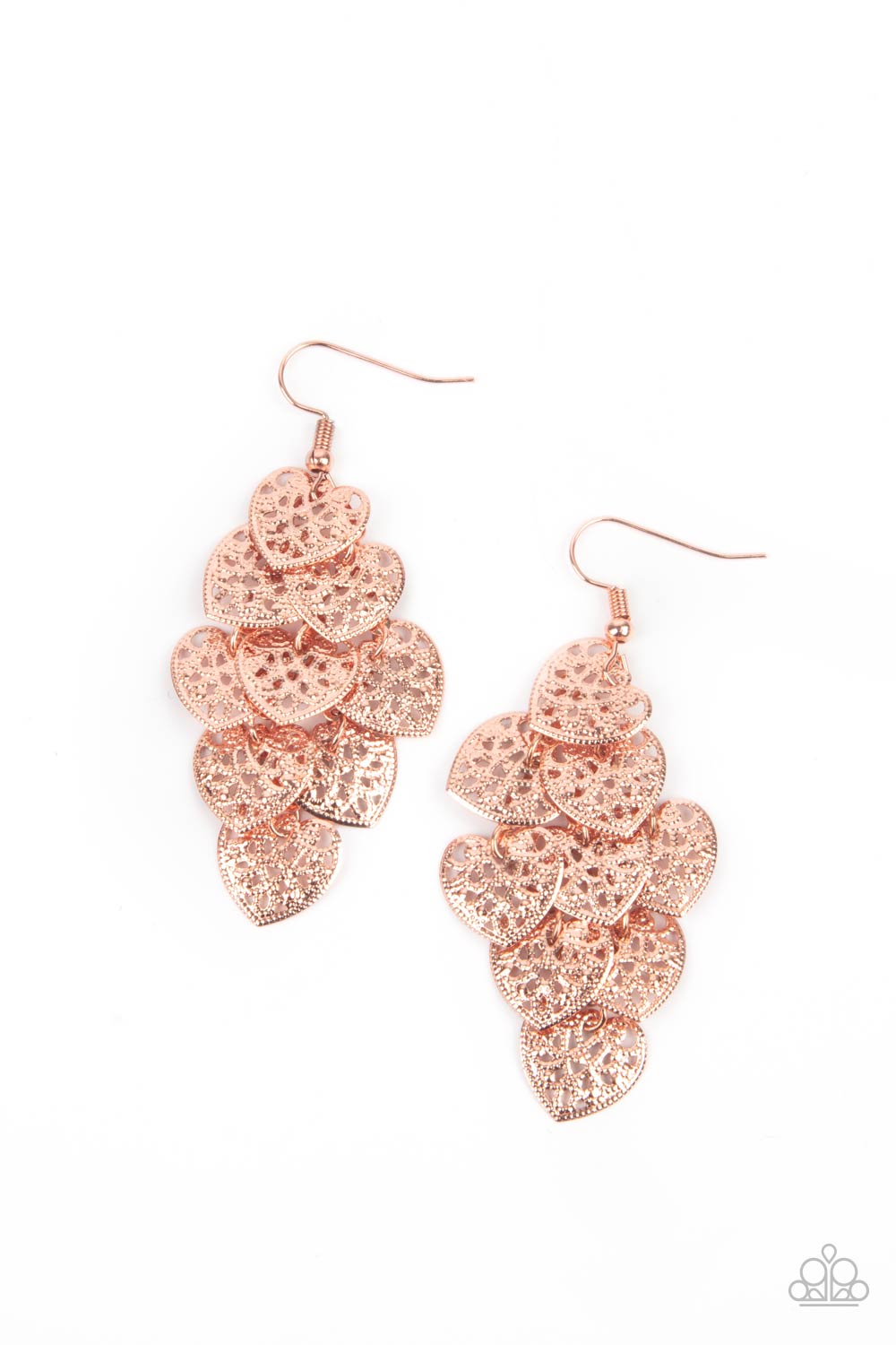 Paparazzi Shimmery Soulmates - Copper Earrings - Pusher P