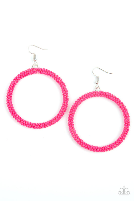 Paparazzi Beauty and the BEACH - Pink Earrings