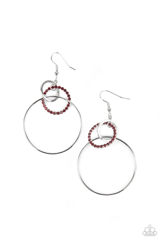 Paparazzi In An Orderly Fashion - Red Earrings - Pusher P