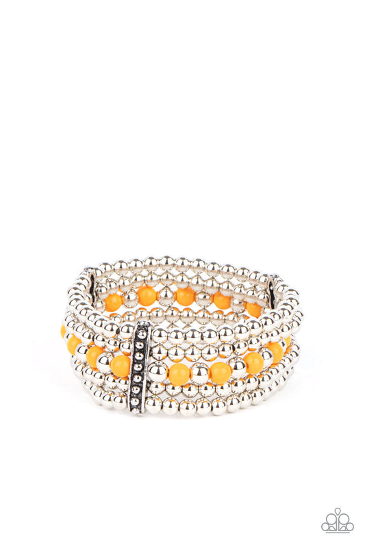 Paparazzi Gloss Over The Details - Orange Bracelet - Pusher P