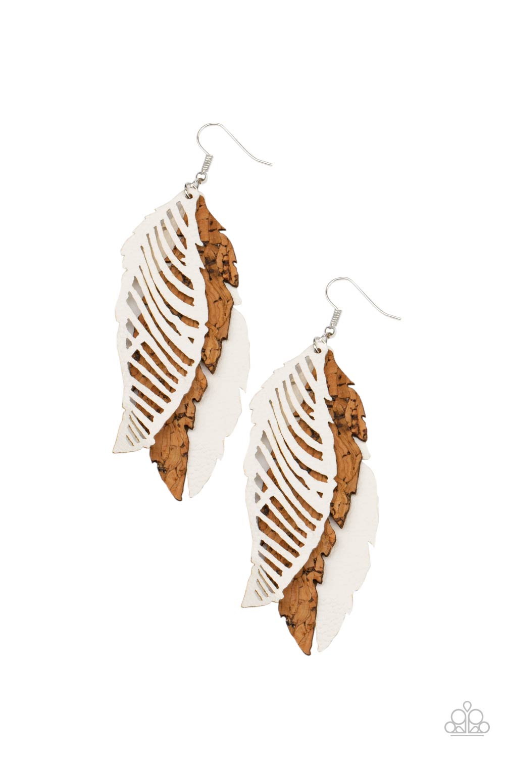 Paparazzi WINGING Off The Hook - White Earrings - Pusher P