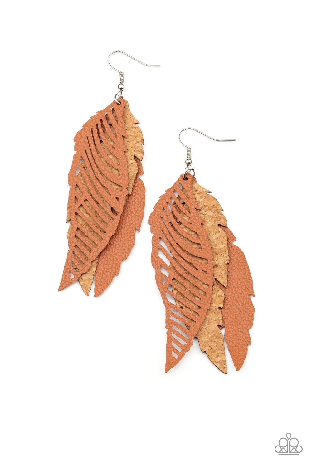 Paparazzi WINGING Off The Hook - Brown Earrings - Pusher P