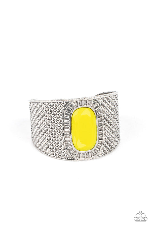 Paparazzi Poshly Pharaoh - Yellow Bracelet - Pusher P