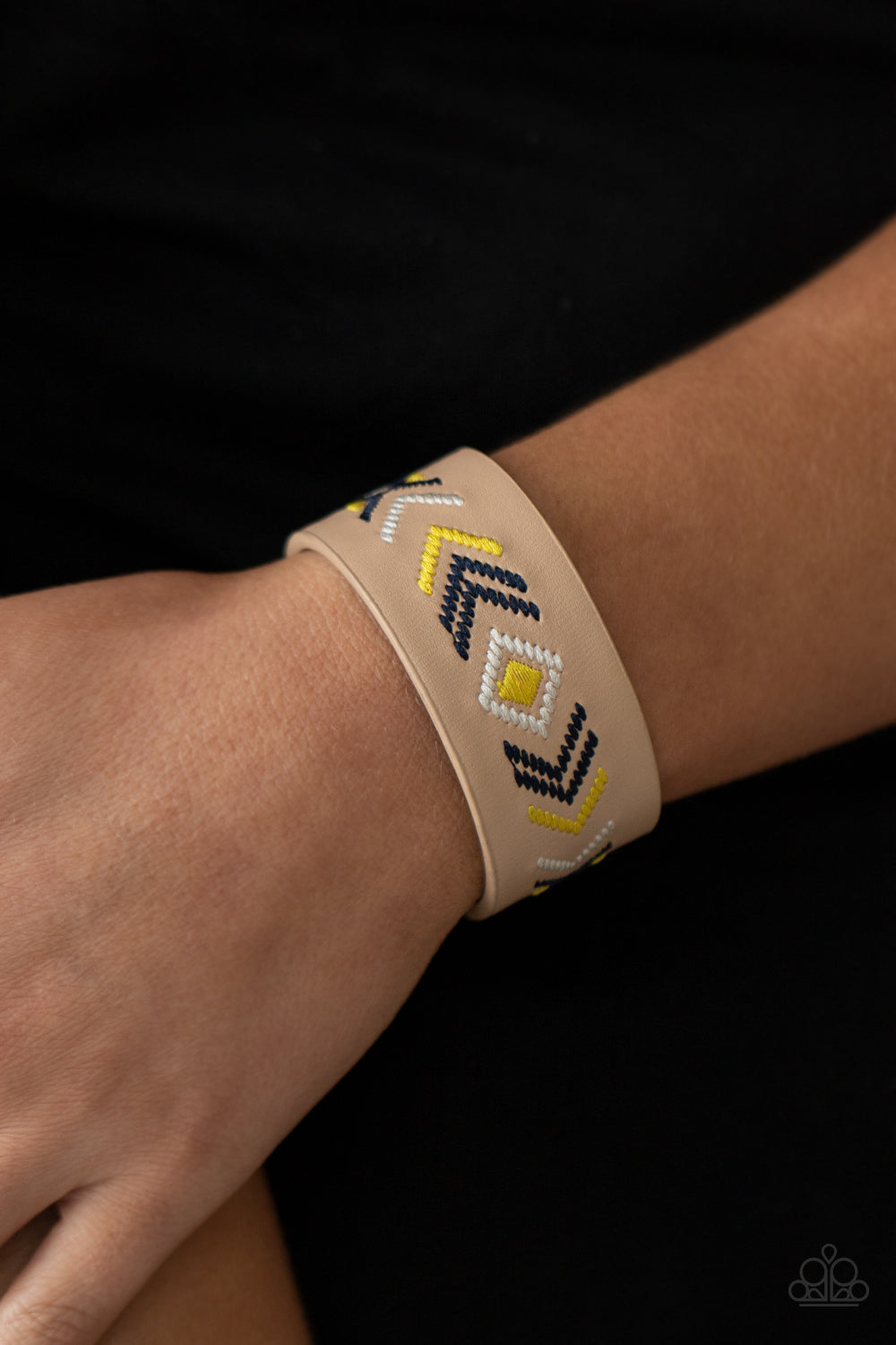 Paparazzi Cliff Glyphs - Yellow Bracelet - Pusher P