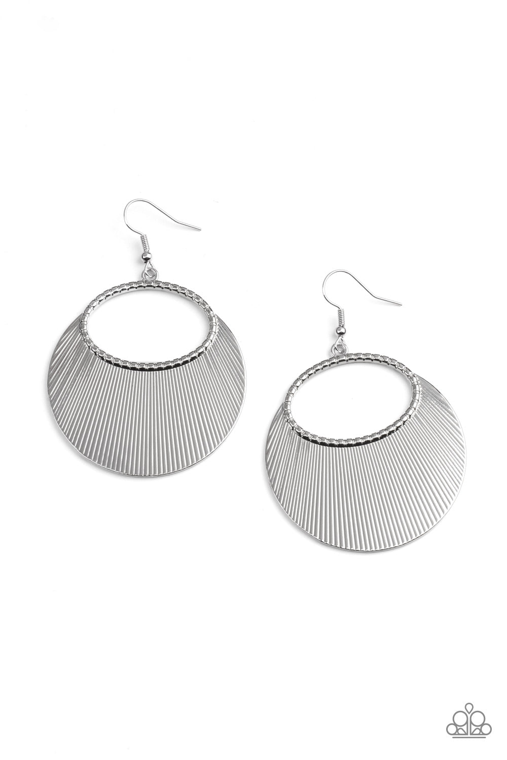 Paparazzi Fan Girl Glam - Silver Earrings - Pusher P