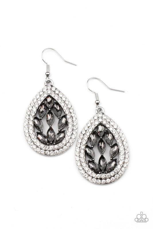 Paparazzi Encased Elegance - Silver Earrings - Pusher P
