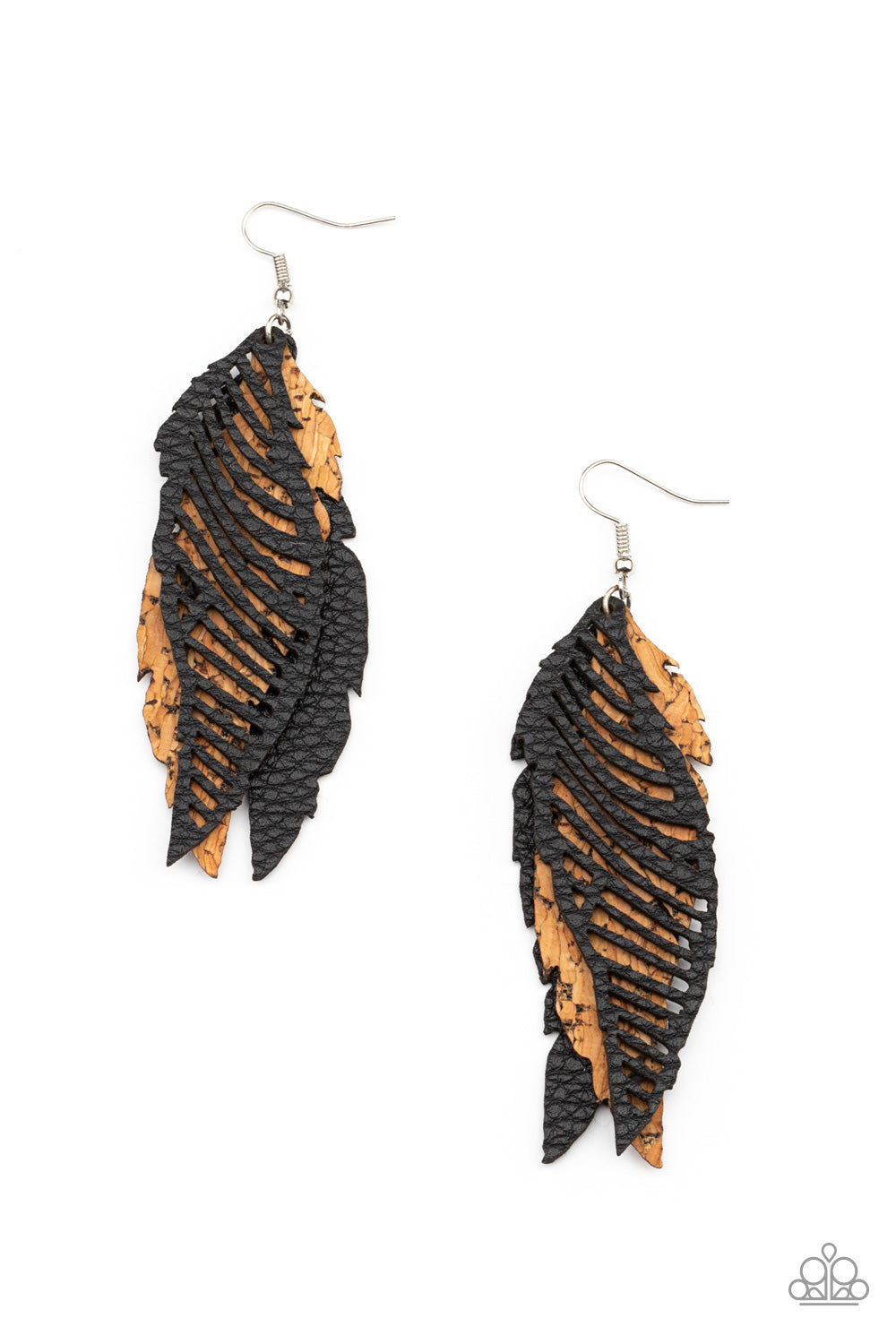 Paparazzi WINGING Off The Hook - Black Earrings - Pusher P