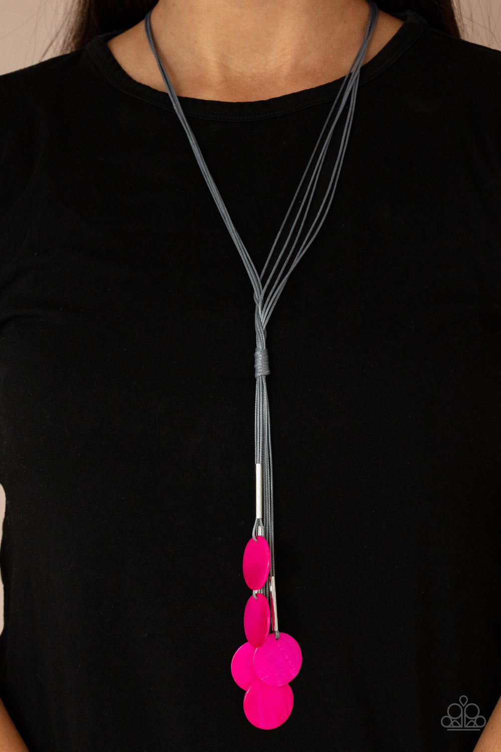 Paparazzi Tidal Tassels - Pink Necklace - Paparazzi jewelry image