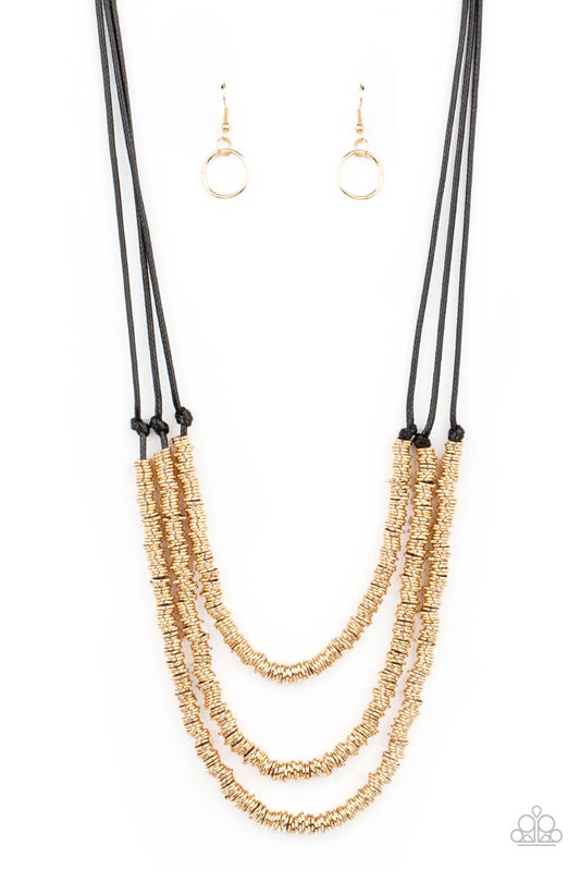 Paparazzi RING to Reason - Gold Necklace - Pusher P