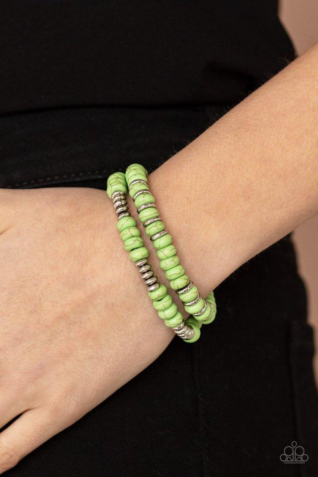 Paparazzi Desert Rainbow - Green Bracelet - Pusher P