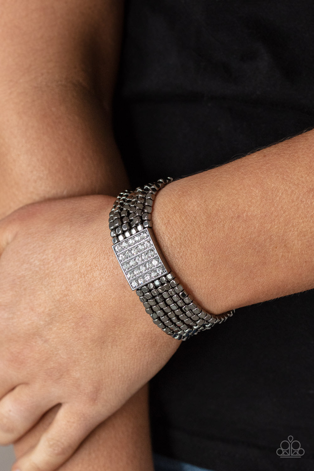 Paparazzi Star-Studded Showcase - Black Bracelet - Pusher P