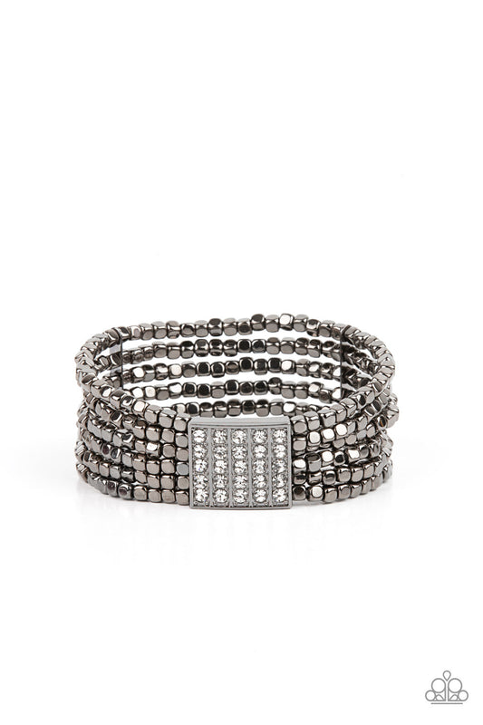 Paparazzi Star-Studded Showcase - Black Bracelet - Pusher P