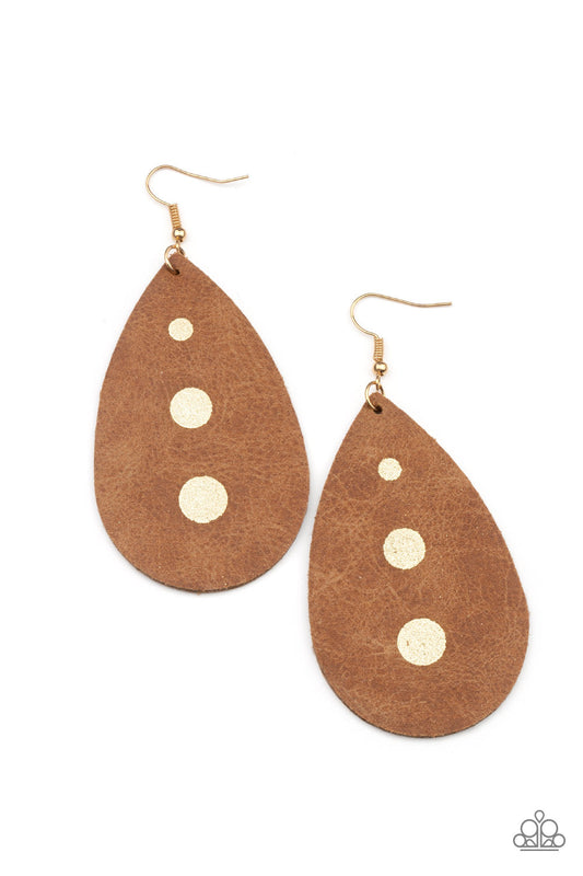 Paparazzi Rustic Torrent - Gold Earrings - Pusher P