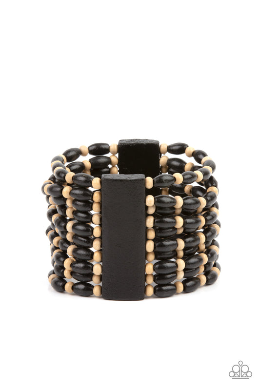 Paparazzi Cayman Carnival - Black Bracelet - Pusher P Paparazzi jewelry images