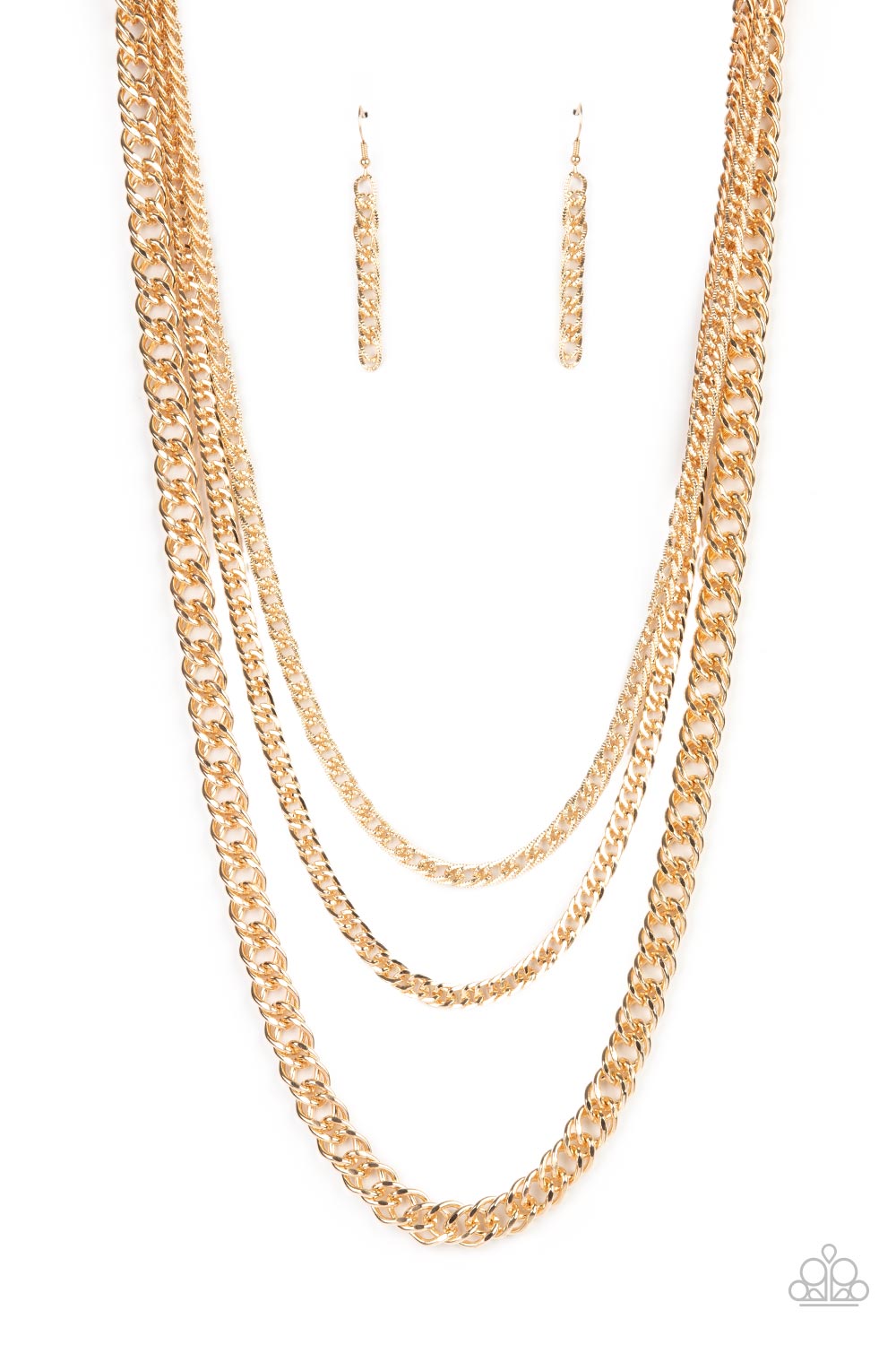 Paparazzi Chain of Champions - Gold Necklace - Pusher P