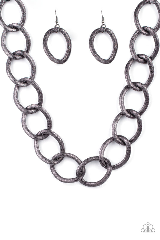 Paparazzi Industrial Intimidation - Black Necklace - Pusher P