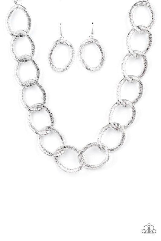 Paparazzi Industrial Intimidation - Silver Necklace - Pusher P
