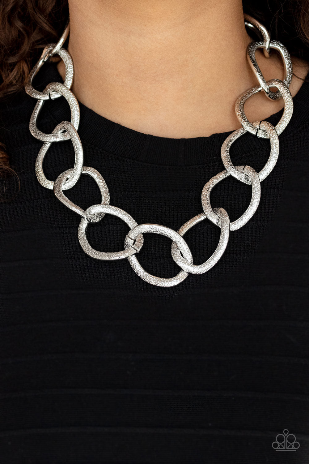 Paparazzi Industrial Intimidation - Silver Necklace - Pusher P
