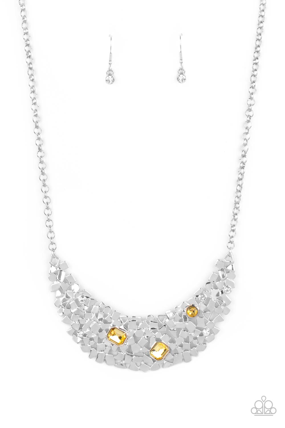 Paparazzi Fabulously Fragmented - Yellow Necklace - Pusher P