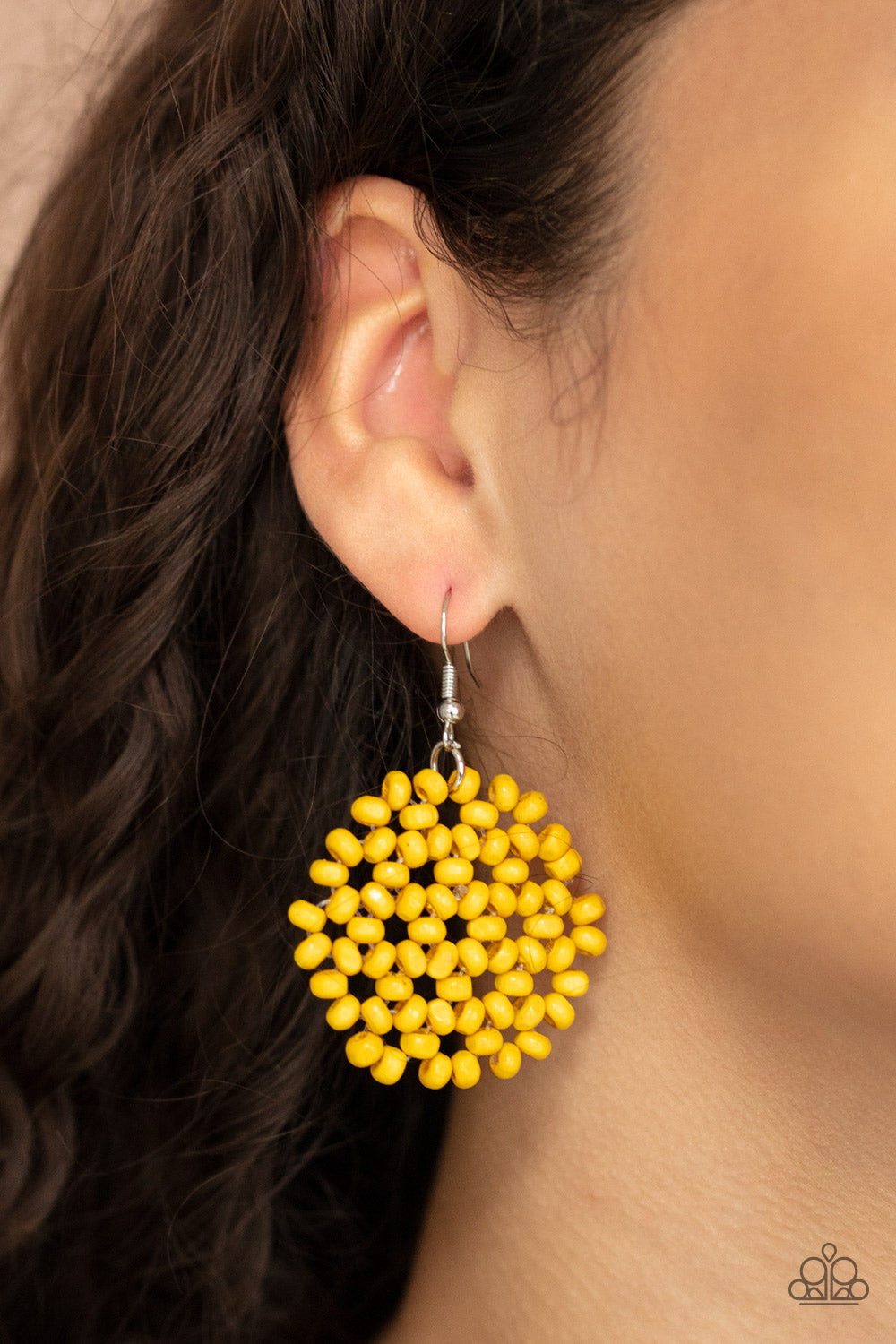 Paparazzi Summer Escapade - Yellow Earrings - Pusher P