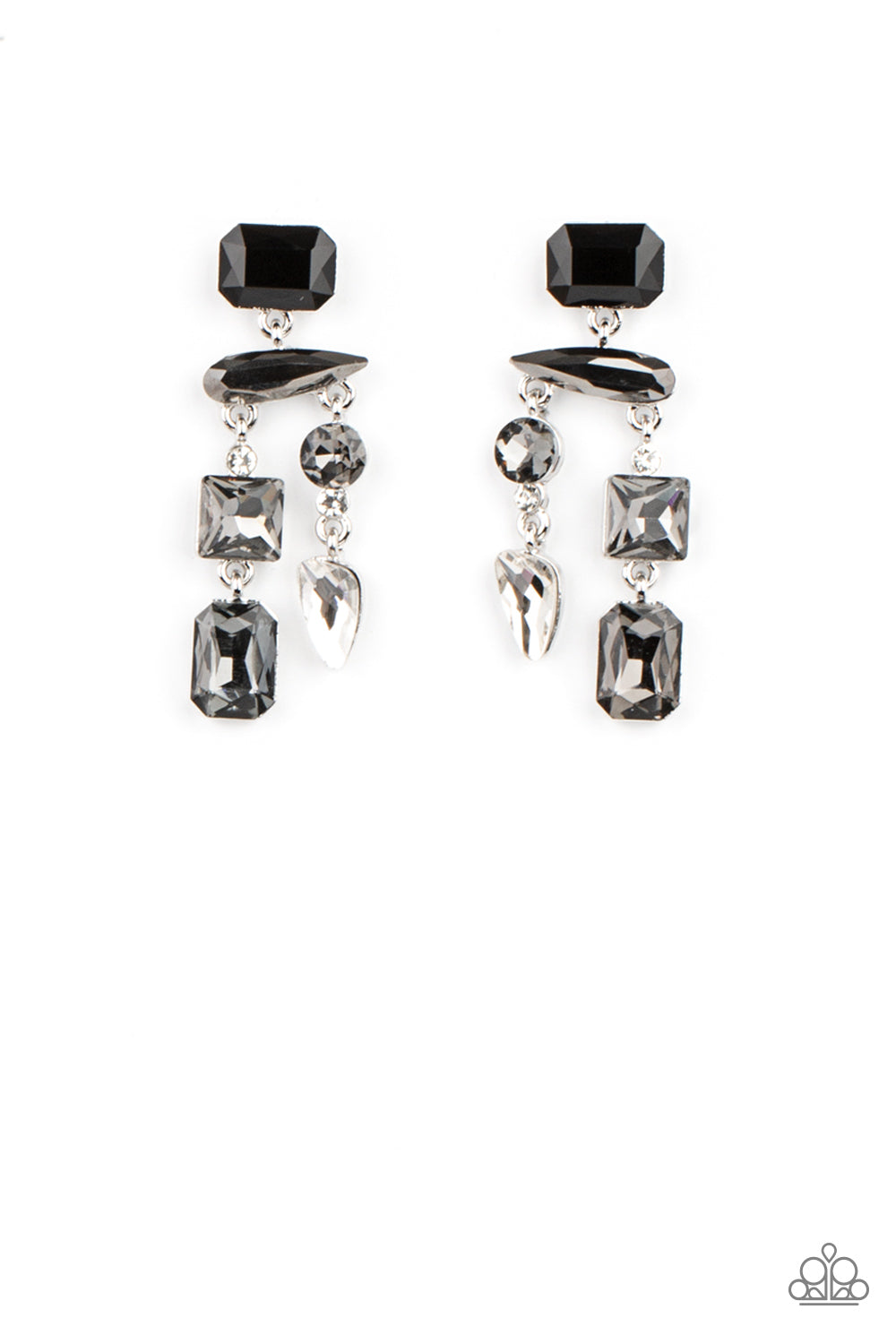 Paparazzi Hazard Pay - Silver Earrings - Pusher P