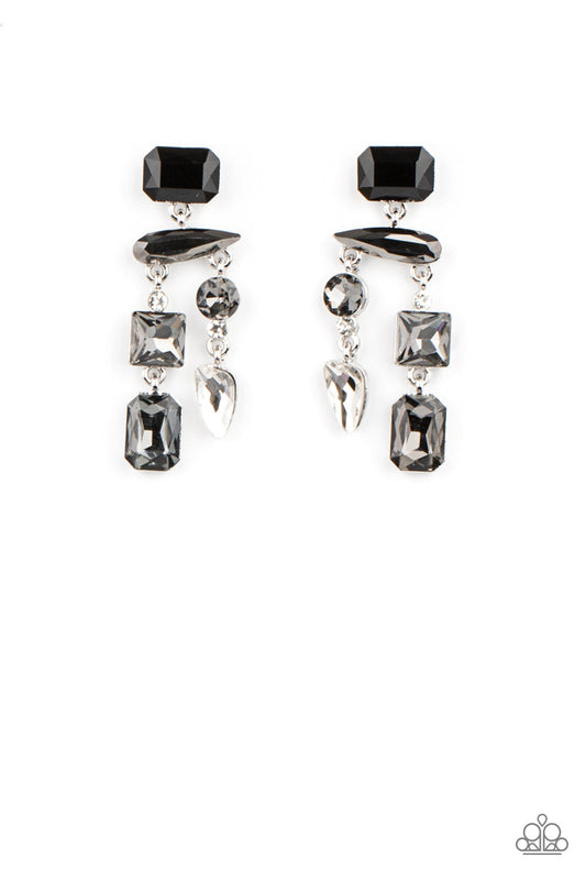 Paparazzi Hazard Pay - Silver Earrings - Pusher P