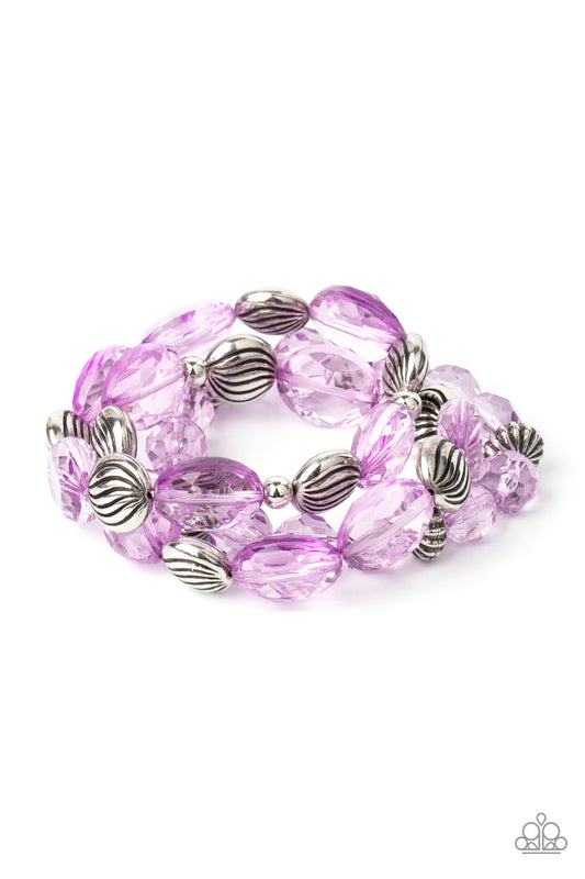 Paparazzi Crystal Charisma - Purple Bracelet - Pusher P