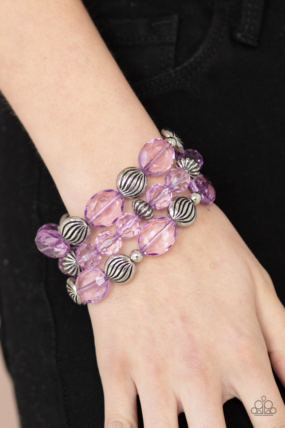 Paparazzi Crystal Charisma - Purple Bracelet - Pusher P