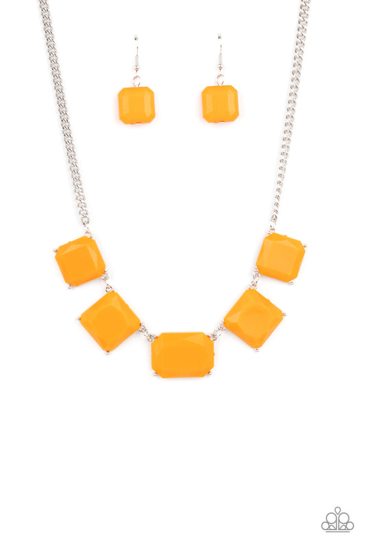 Paparazzi Instant Mood Booster - Orange Necklace - Pusher P