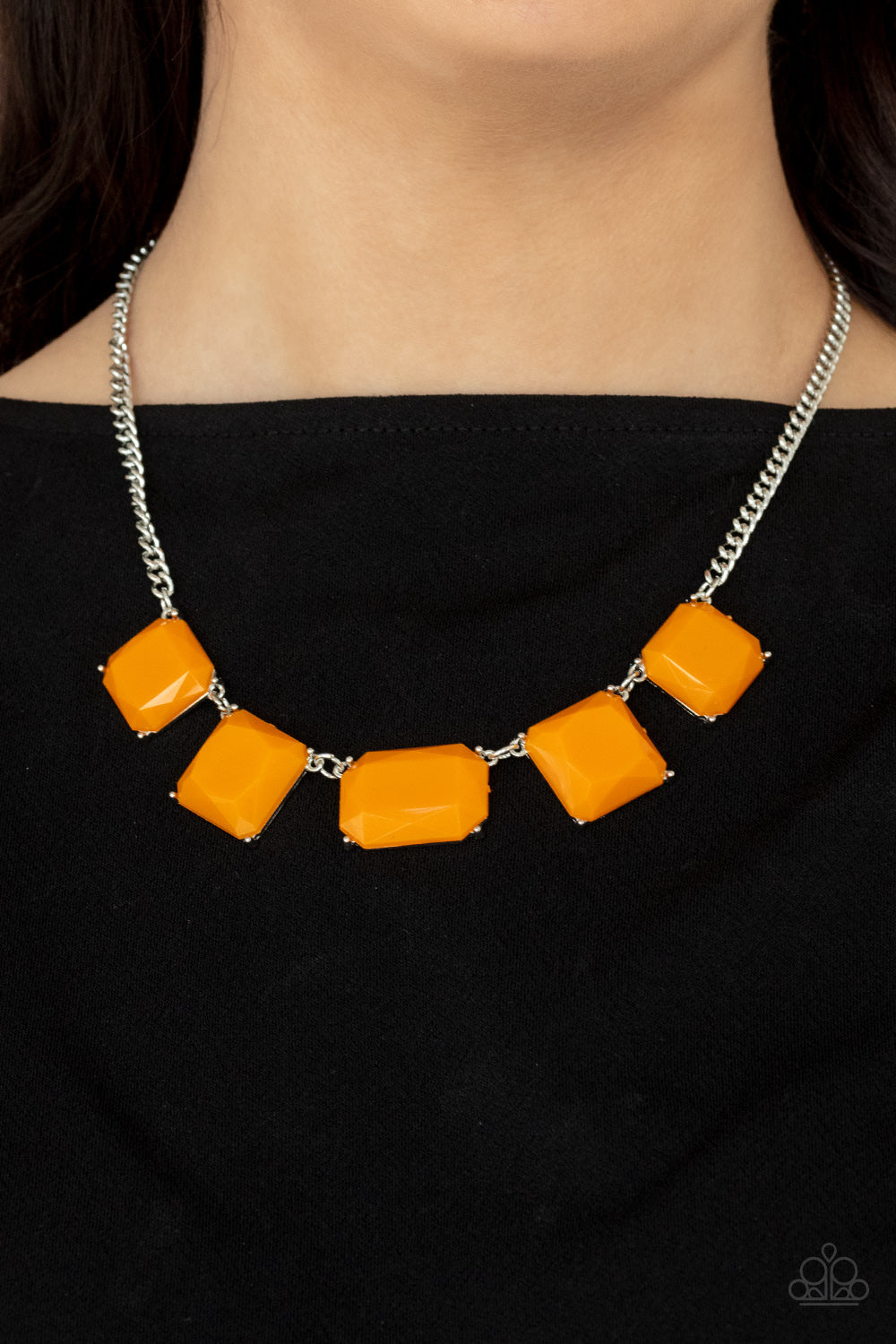Paparazzi Instant Mood Booster - Orange Necklace - Pusher P