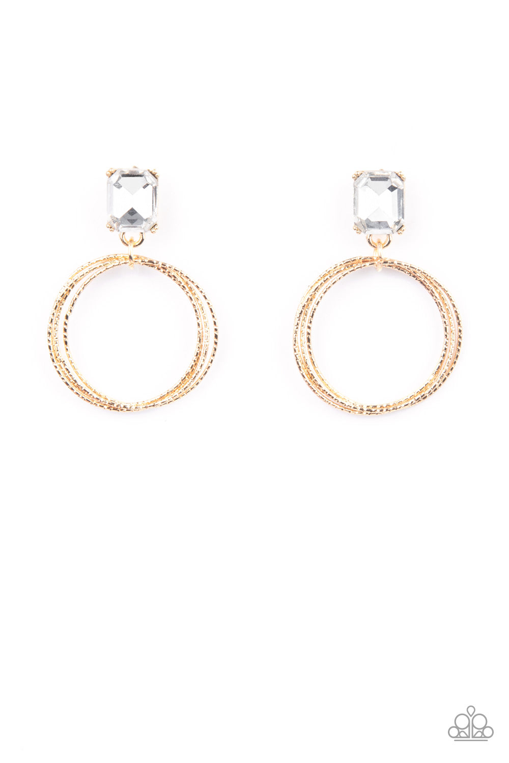 Paparazzi Prismatic Perfection - Gold Earrings - Pusher P