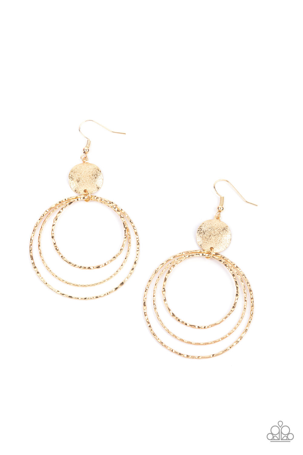 Paparazzi Universal Rehearsal - Gold Earrings - Pusher P