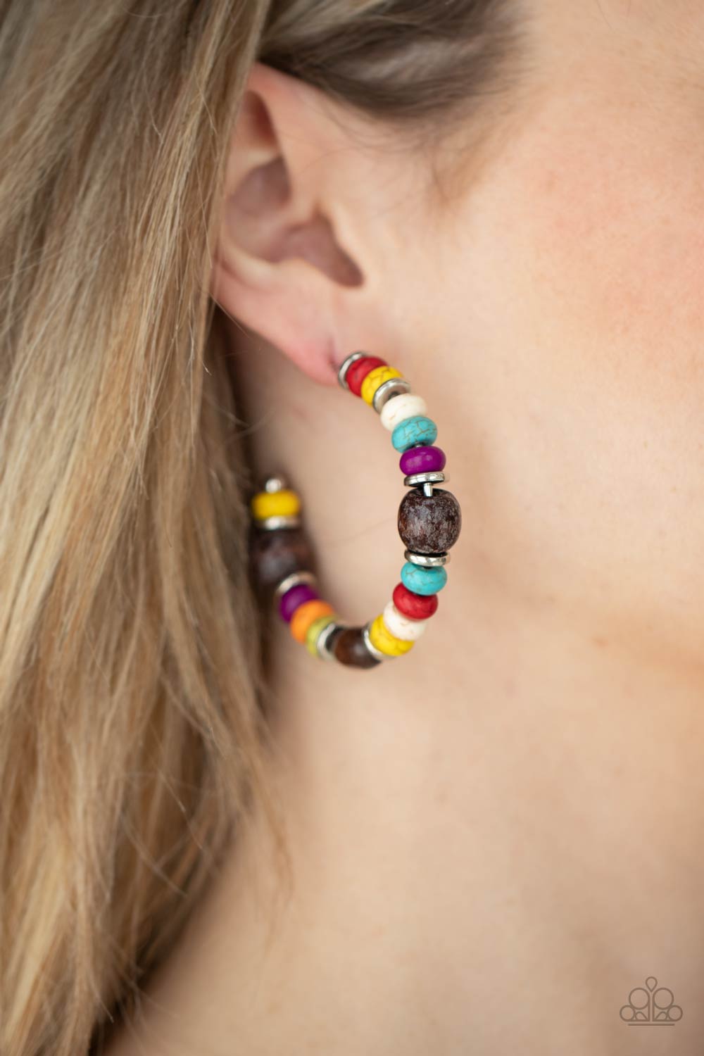 Paparazzi Definitely Down-To-Earth - Multi Earrings - Pusher P