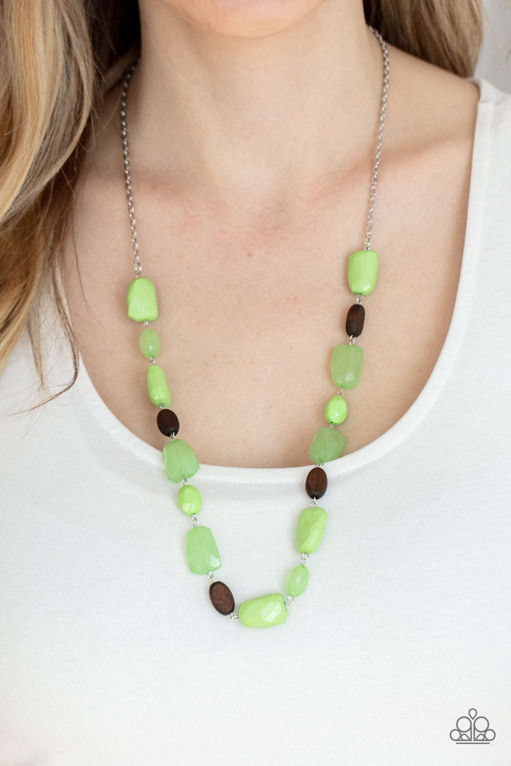 Paparazzi Meadow Escape - Green Necklace - Pusher P