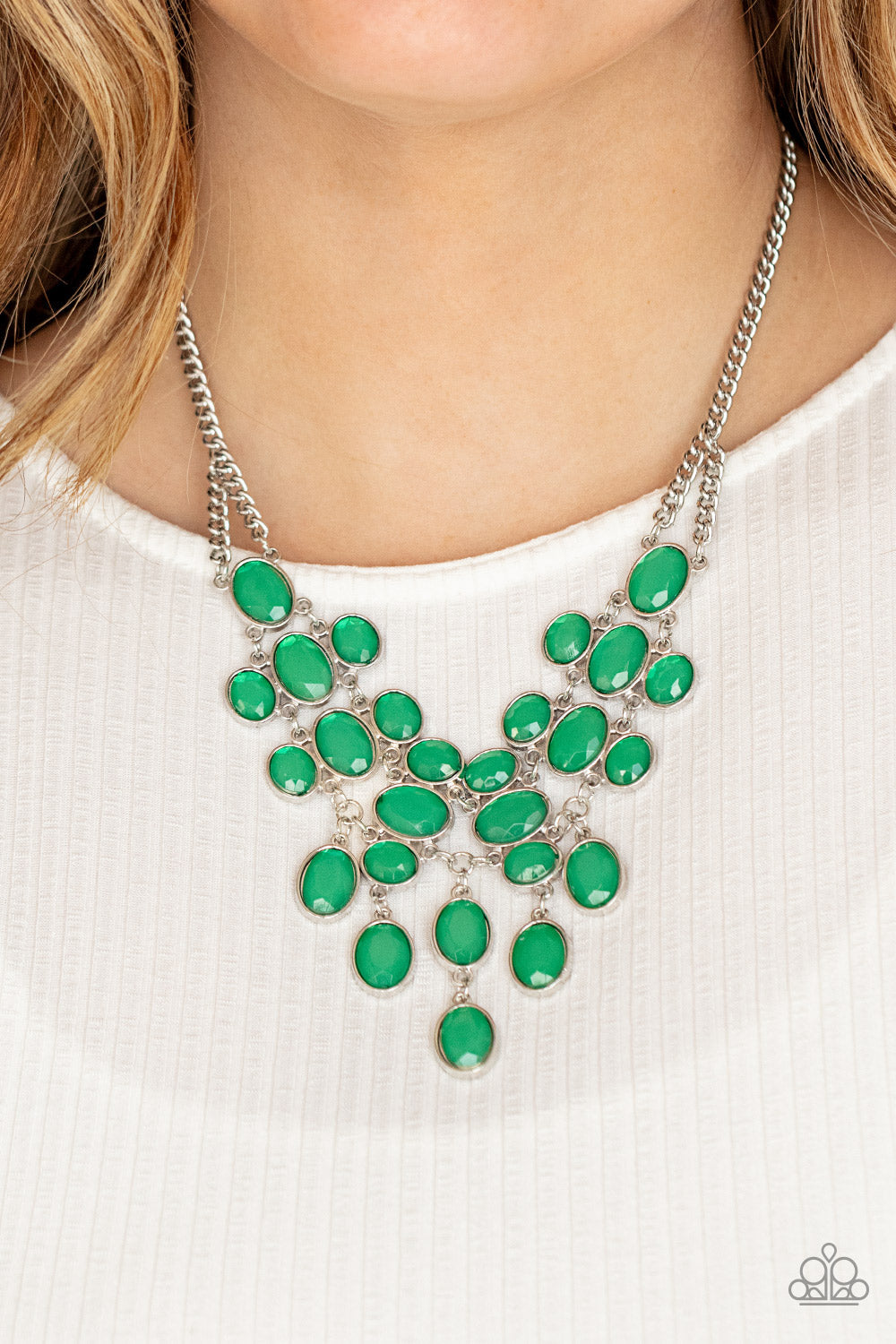 Paparazzi Serene Gleam - Green Necklace - Pusher P