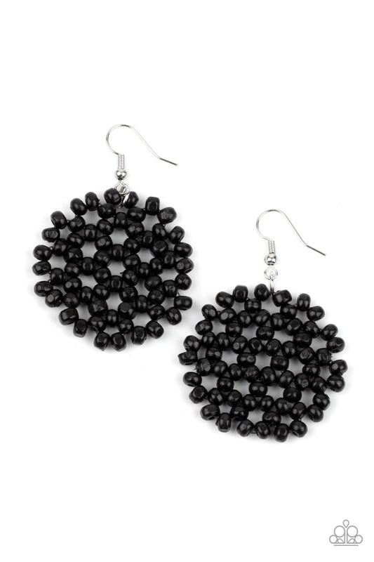 Paparazzi Summer Escapade - Black Earrings - Pusher P