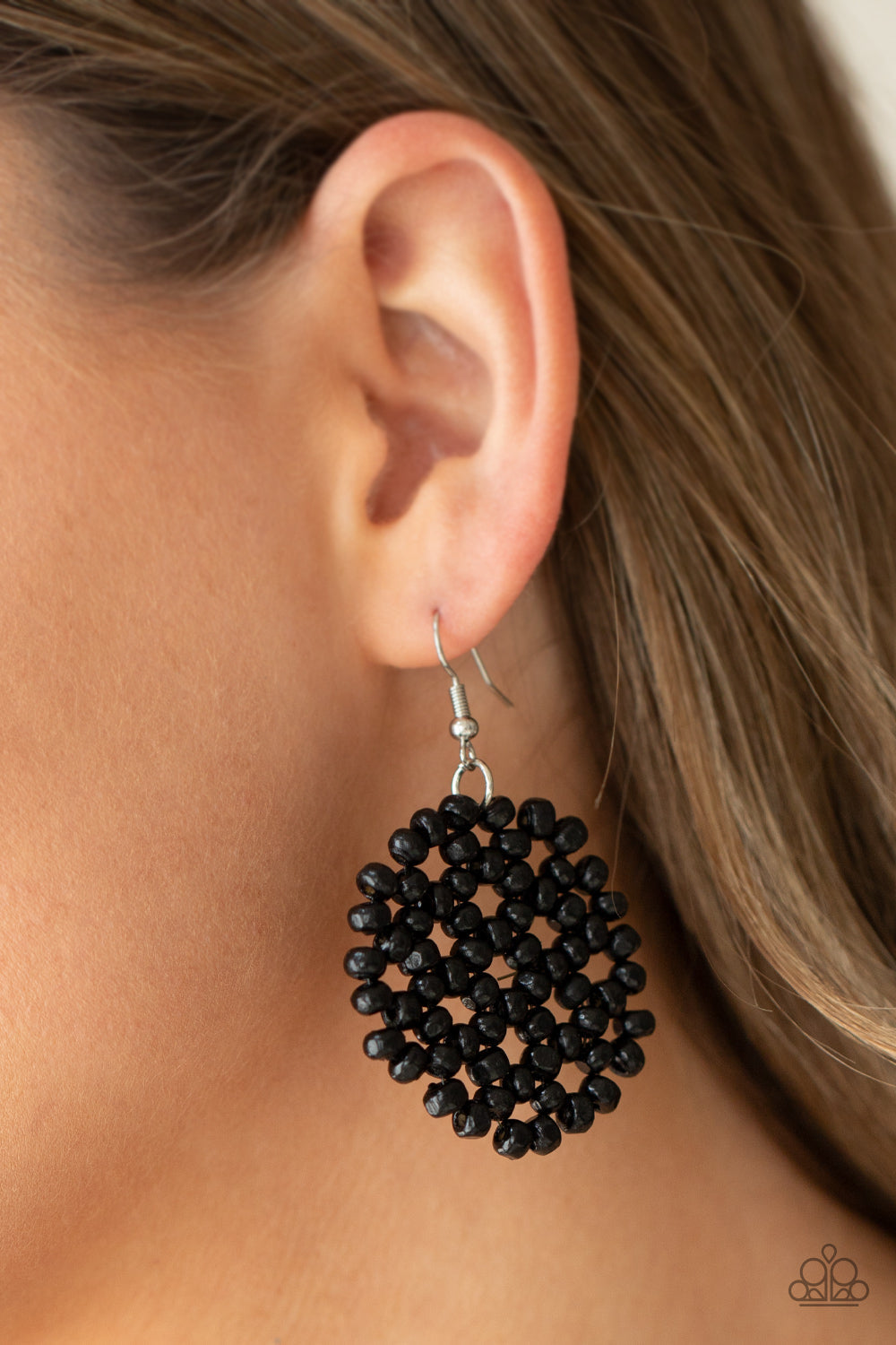 Paparazzi Summer Escapade - Black Earrings - Pusher P