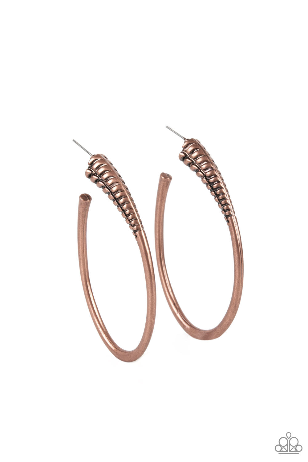 Paparazzi Fully Loaded - Copper Earrings - Pusher P