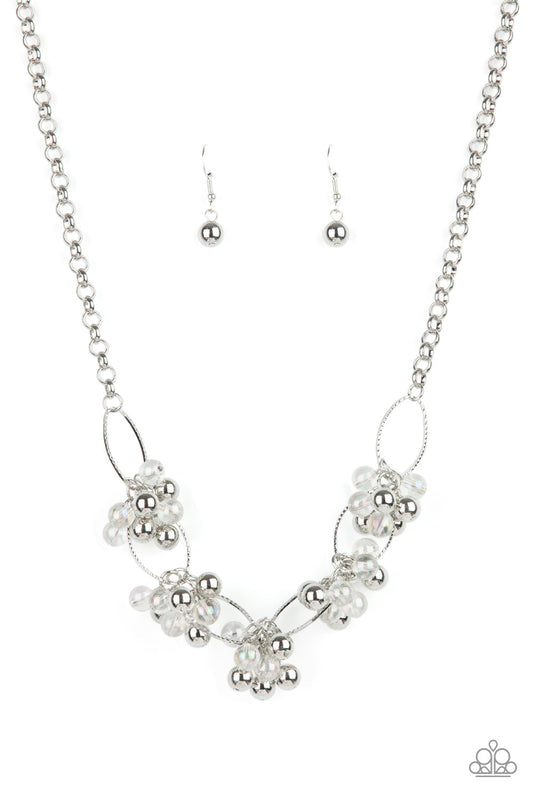 Paparazzi Effervescent Ensemble Cosmic Countess - White Necklace - July 2021 Life Of The Party Exclusive - Pusher P