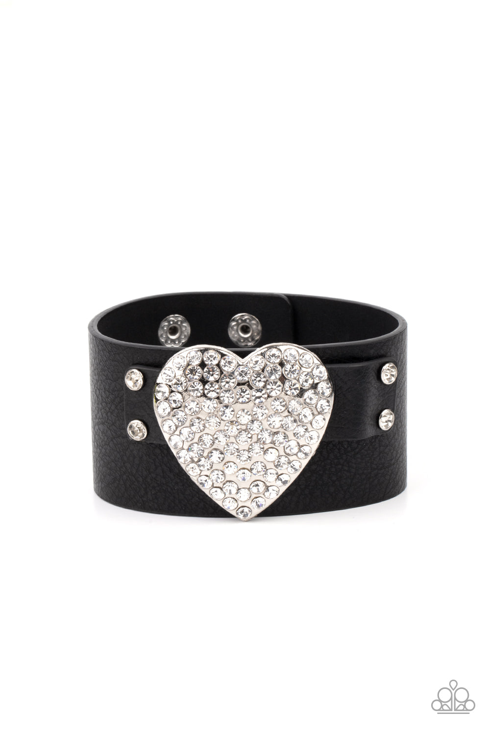 Paparazzi Flauntable Flirt - Black Bracelet- July 2021 Life Of The Party Exclusive - Pusher P