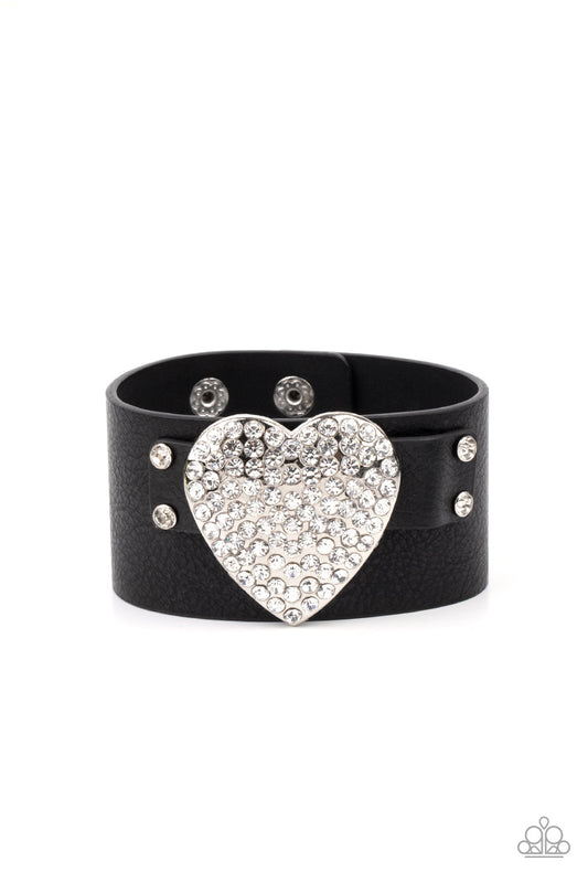 Paparazzi Flauntable Flirt - Black Bracelet- July 2021 Life Of The Party Exclusive - Pusher P