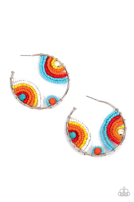Paparazzi Rainbow Horizons - Multi Earrings - July 2021 Life Of The Party Exclusive - Pusher P