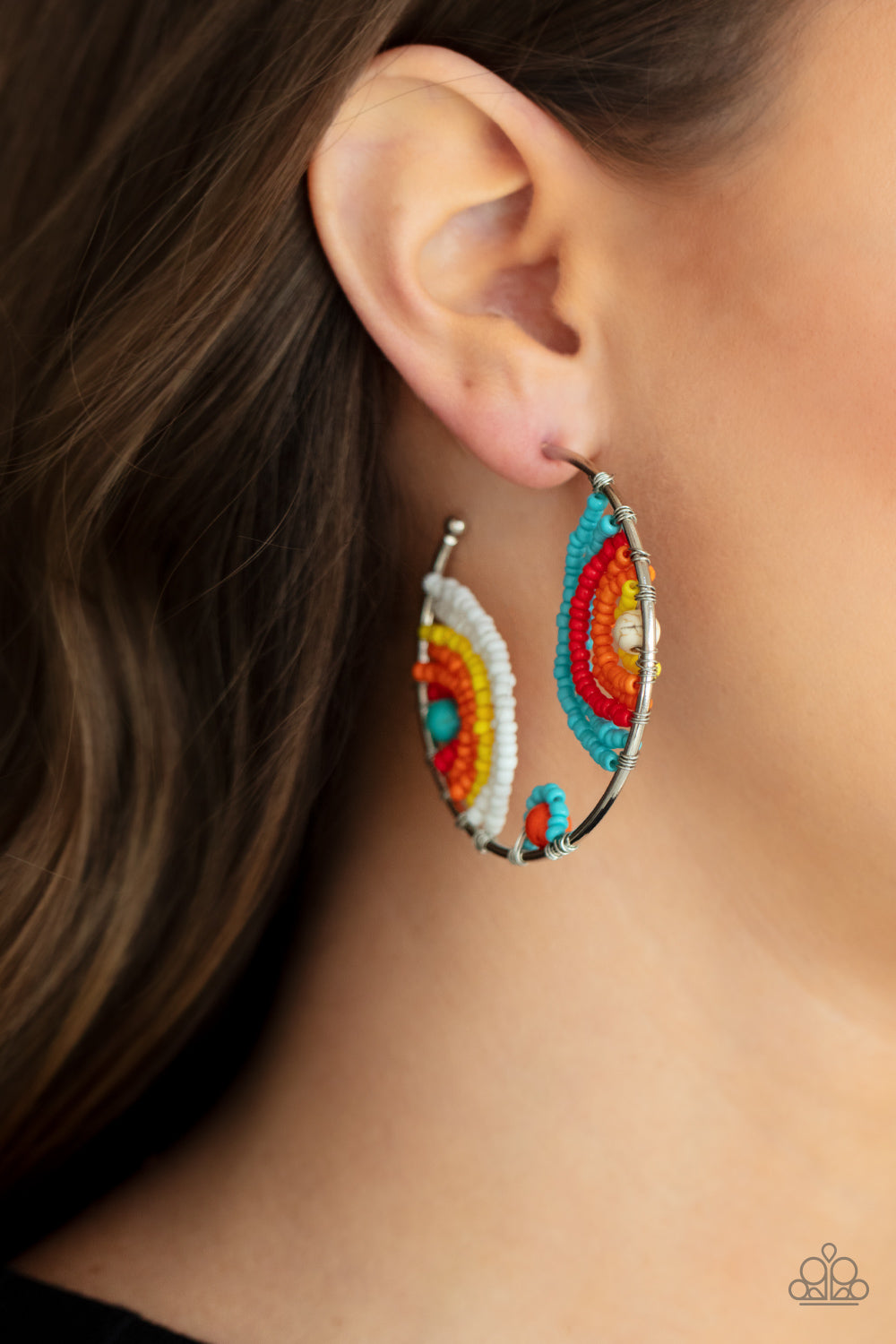 Paparazzi Rainbow Horizons - Multi Earrings - July 2021 Life Of The Party Exclusive - Pusher P