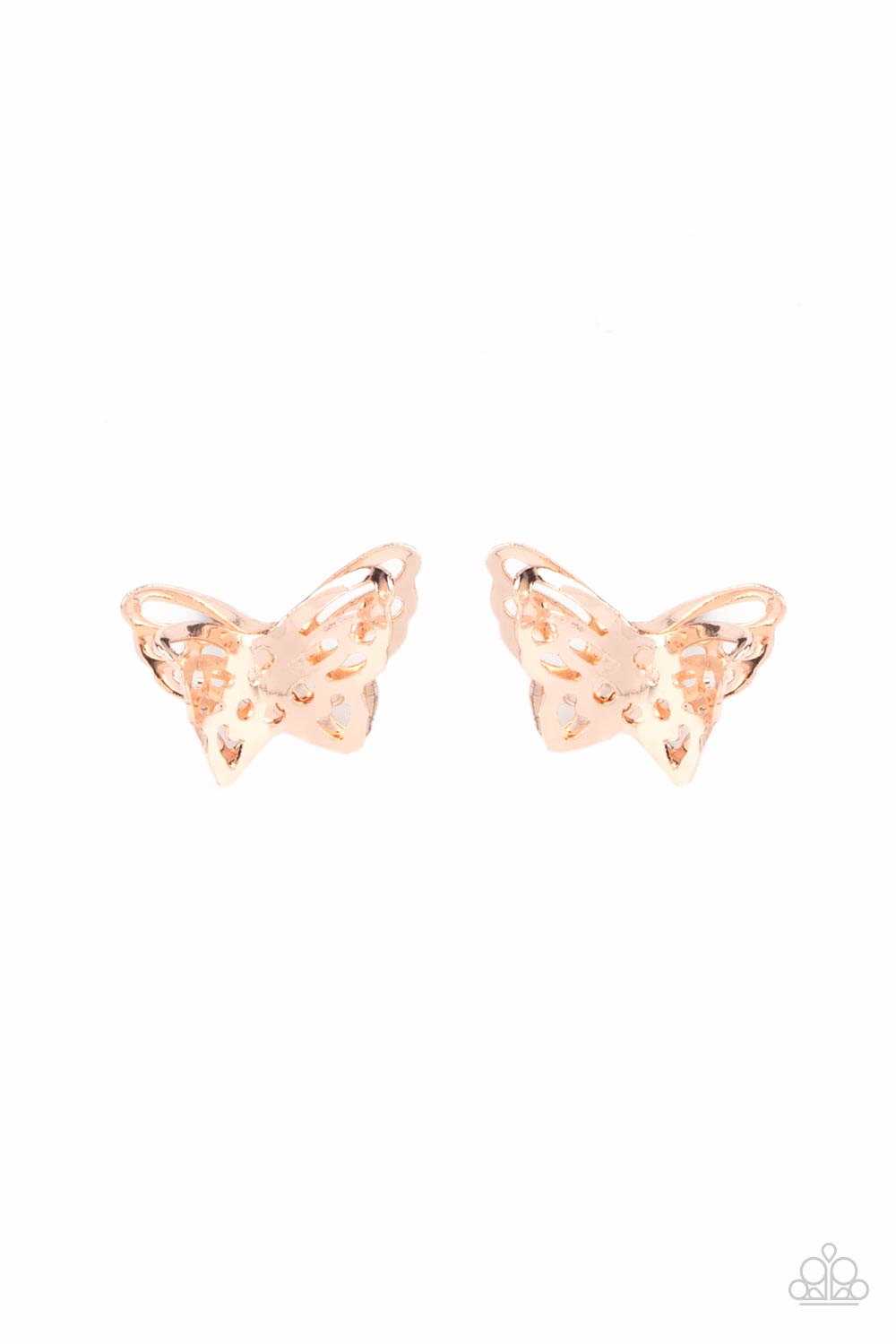 Paparazzi Flutter Fantasy - Rose Gold Earrings - Pusher P