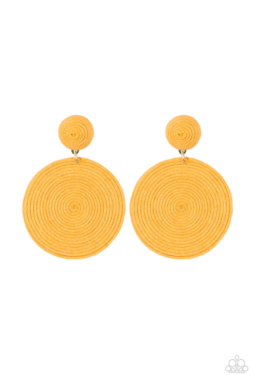 Paparazzi Circulate The Room - Yellow Earrings - Pusher P