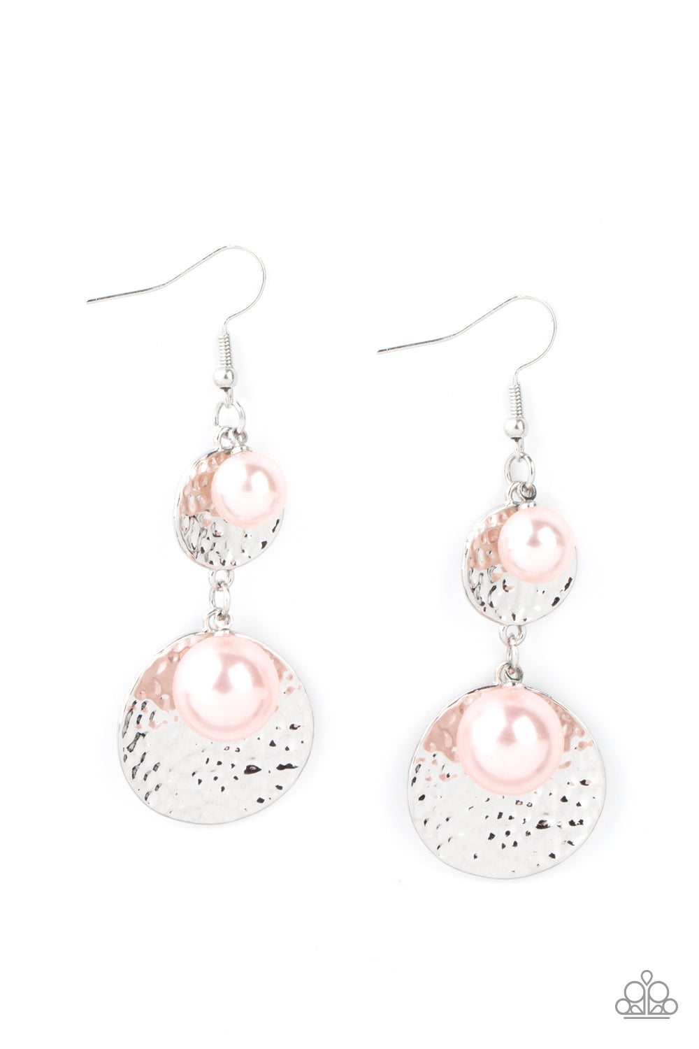 Paparazzi Pearl Dive - Pink Earrings - Pusher P