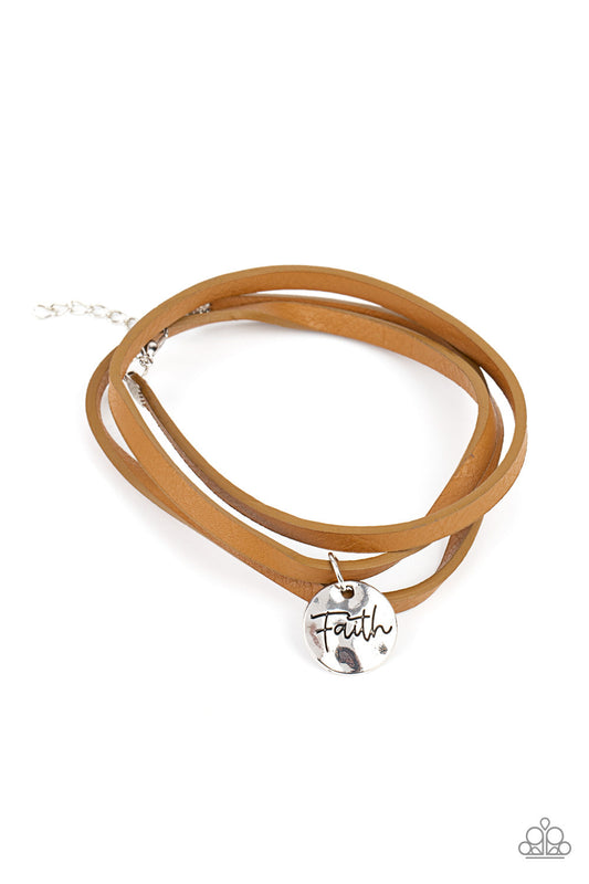 Paparazzi Wonderfully Worded - Brown Bracelet - Pusher P