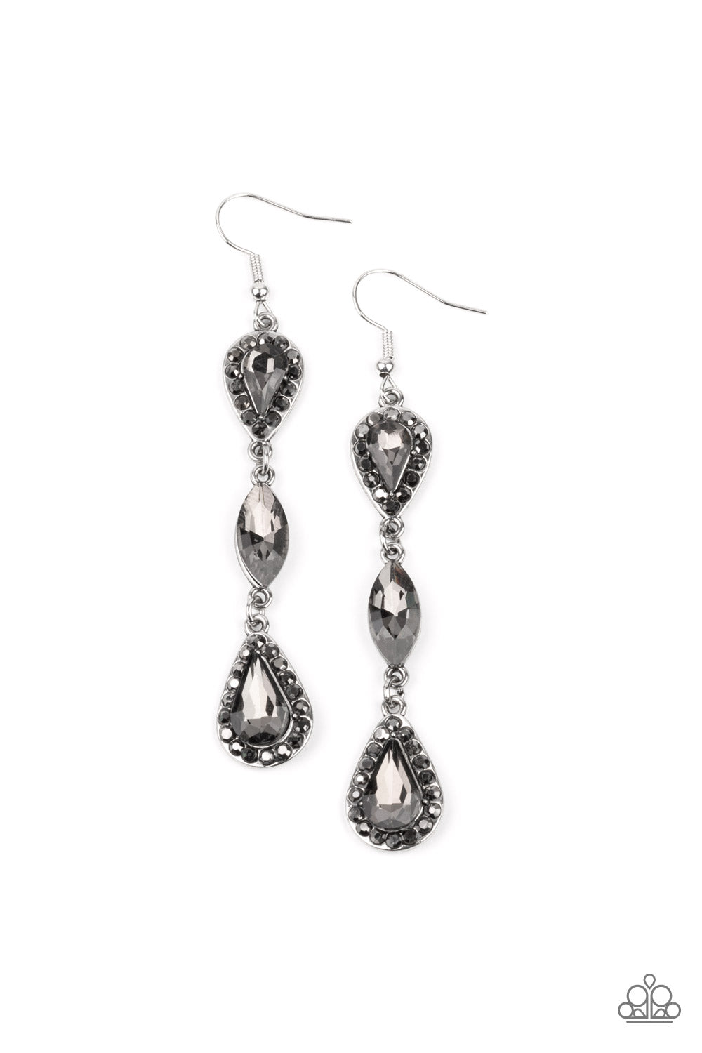 Paparazzi Test of TIMELESS - Silver Earrings - Pusher P