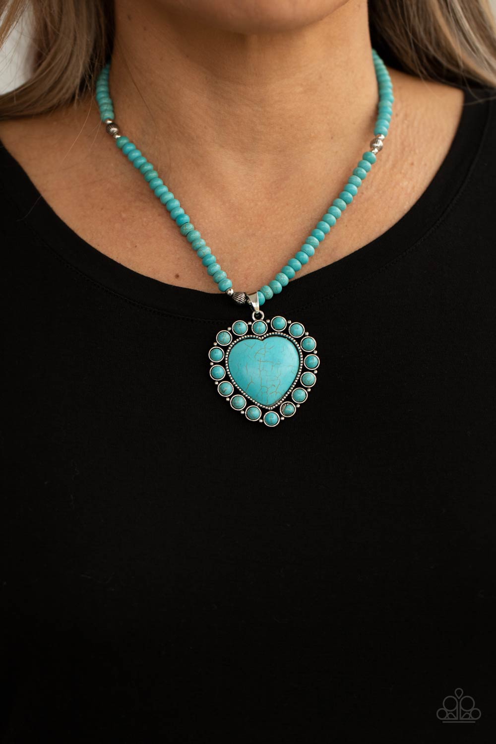 Paparazzi A Heart Of Stone Necklace - April 2021 Life Of The Party Exclusive - Pusher P
