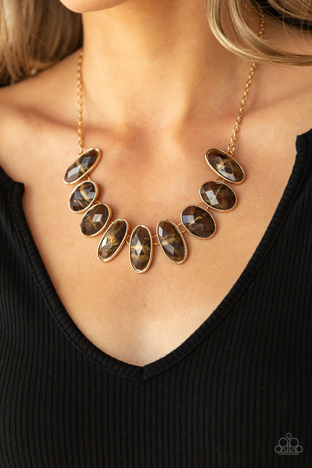 Paparazzi Elliptical Episode - Brown Necklace - Pusher P